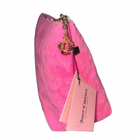 Juicy Couture Vibrant Pink Floral Cosmetic Bag NWT - Picture 3 of 5
